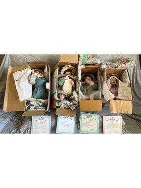 Ashton-Drake Patchwork Of Love Porcelain Dolls Family Pride & More Set Of 4